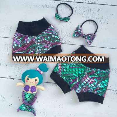 Yiwu Wholesale Sparkle Mermaid Short Pants for Kids